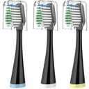 Replacement Toothbrush Heads for Waterpik Complete Care 5.0/9.0 (CC-01/WP-862), with Covers, 5 Count, Black