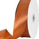TONIFUL 1-1/2 Inch (40mm) x 100 Yards Copper Brown Wide Satin Ribbon Solid Fabric Ribbon for Gift Wrapping Chair Sash Valentine's Day Wedding Birthday Party Decoration Hair Floral Craft Sewing