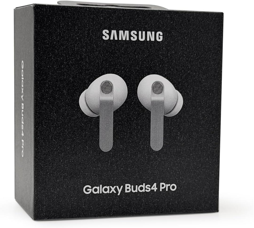 Samsung Galaxy Buds 4 Pro Ai Advanced 2 Way Speakers Wireless Bluetooth 6.1 Noise Cancelling Real-Time Interpreter Redesigned Comfort Fit Version Latino Americana (White SM-R640NZWALTA)