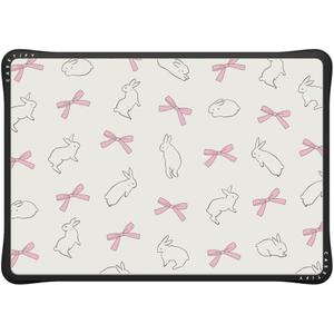 CASETiFY Impact MacBook Air 13" (M1/Intel) Case [Cushioned Impact Corners/Scratch-Resistant/Anti-Slip Grip] - Rabbit Ribbon - Clear Black