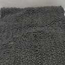 Yimobra Bathroom Rug Mat 24 x 17, Extra Soft Non Slip Absorbent Water Bath Rug, Quick Dry Machine Washable Chenille Shaggy Shower Mat, Bath Mat for Bathroom Floor, Home Decor Accessories, Dark Gray
