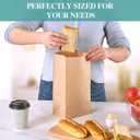 MUCHII 8 LB Paper Lunch Bags,100 Count Brown Paper Bags for Lunches, Snacks, Take Out and Small Items