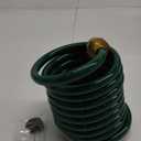 Lightweight EVA Recoil Garden Hose: Retractable Coil Water Hoses with 3/4" GHT Solid Brass Fittings - Corrosion Resistant for Outdoor Lawn Boat (10FT, Green)