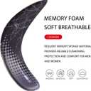 CCSOFTIME Memory Foam Insoles for Women, Thin Replacement Shoe Inserts for Work Boots Running Shoes Hiking Shoes Sneakers Cushion Inner Soles Black W6