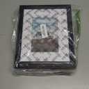 PEALSN 8x10 Picture Frame Set of 5, Display Picture 5x7 with Mat or 8x10 Without Mat, Black Woodgrain