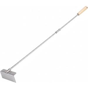 Charcoal Grill Ash Rake for Wood Stove Fireplace Pizza Oven,32 Inch Heavy Duty Stainless Steel BBQ Cleaner Poker Scraper, Elongated Tool for Fire Pit, Smoker, BBQ, Fireplace, Ceramic Grills (32 Inch Rake)
