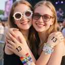 2 x Mio Angle Clay Beads 2 Boxes 24 Colors Bracelet Making Kit, Round Letter Beads with Charm and Elastic Strings, Friendship Bracelets Holiday Gifts for Girls Adults