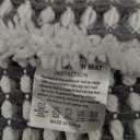 Waffle Bath Mat, Boho Bathroom Rugs Non Slip Washable Super Absorbent Quick Dry Bath Mat Farmhouse Bathroom Decor, 24"x16" Grey and White