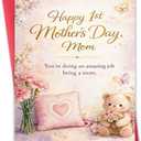 Happy 1st Mothers Day Card for First Time Mom, Congratulations First Mothers Day Gifts for New Mom, Unique Gifts for Mommy