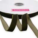 Nylon Velvet Ribbon Single Faced,5/8 Inch X 25Yards Spool (Moss Green)