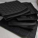 Floor Mats for 2025 Jeep Wagoneer S 4xe EV Upgrade Trunk Mat with Backrest Mat All Weather TPE Floor Liners Fit for Wagoneer S 4xe EV Anti-Slip Full Set Car Accessories (Not for Fuel)