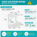 Under Sink Organizer, Bathroom Counter Organizer, 2 Packs 2-Tier Metal, Under Cabinet Storage, Makeup Storage, Adjustable Height & Slide-Out Drawer for Kitchen Bathroom, White