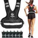 Adjustable Weighted Vest for Women, 4-10/11-20 LB Vest with Ironsand Weights for Strength Training, Adjustable Weighted Vest with Reflective Strip for Night Use