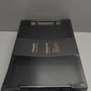 Fibogollo Bamboo Serving Tray with Metal Handles,15x10in Ottoman Decorative Trays Platter for Coffee Table, Living Room, Bar, Party, Medium (Black)