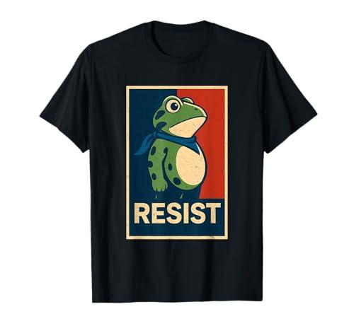 Portland Frog Protest Resist Retro Vintage T-Shirt Medium