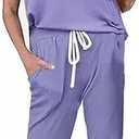 OCEANLUX Women's Sweatsuit Set Casual 2 Piece Pajamas Color Block Short Sleeve Top Long Pant Set Jogger Travel Tracksuits Small 19333-pink