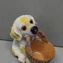 H&W Dog Candy Dish,Cute Key Bowl for Entryway Table,Dog Basket Statue,Resin Animal Sculptures Home Desk Decorations,Unique Funny Key Holder Bowl,Sundries Container Storage Basket