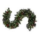 Christmas Garlands with Pinecones Red Berries Artificial Christmas Wreaths for Home Xmas Tree Stairs Door New Year Decoration(B,180cm/70.8in)
