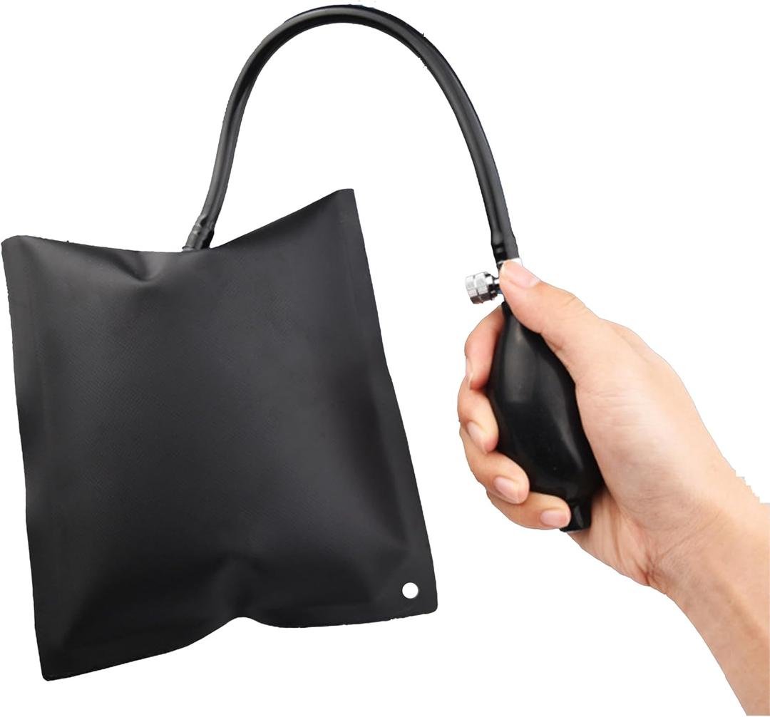 4Pcs Air Wedge Pump, Adjustable Air Wedge Bag with Upgrade Metal Valve Body and Rubber Ball, Pump Leveling and Alignment Tool Inflatable Shim Bag for Home Door Window Furniture Installation