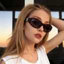 Y2K Rave Sunglasses for Women Wrap Around Oval Thick Frame Futuristic Luxury Shades UV400 Protection