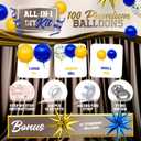 ALL-IN-1 Blue and Yellow Balloon Arch Kit with BONUS 2x Starburst Balloons - Yellow and Blue Balloons for Blue and Yellow Party Decorations, Graduation, Ucla Party, Club America Party Decorations