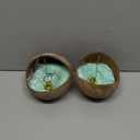 2 Pcs Natural Coconut Shell Bird Nest House Bed Breeding Nesting Anti-Pecking Bite with Warm Pad and Bell for Bird Parrot Budgie Parakeet Cockatiel Conure Lovebird Canary Finch