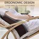 SofGlowly Lumbar Support Pillow for Recliner,Large Memory Foam Back Support Cushion for Sofa & Gaming Chair, Ergonomic Backrest Pillow Comfortable Couch Cushion with Machine Washable Cover,Coffee, Standard