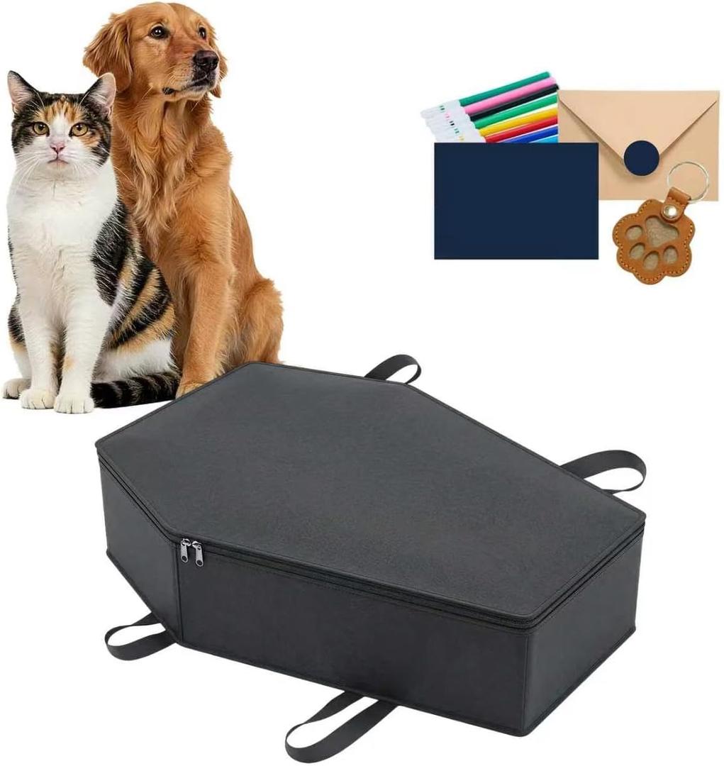 Pet Casket, Dog Casket, Casket for Dogs Burial, Pet Burial Box, Pet Burial Bag, Dog Coffin, Pet Caskets for Dogs, Cat Coffin for a Gentle Goodbye, Eco Friendly Dog Casket for Burial and Cremation(XS)