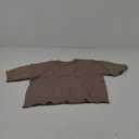 ZDC Women's Oversized Sweaters Summer 3/4 Sleeve Casual Cropped Tops Lightweight Loose Fit Knit Pullover (Brown), S