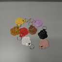 8PCS Dog Hair Keychain, Pet Fur Keepsake, Cat Paw Print Shaped Leather Keys Holder Memorial Charm Gifts, Animal Lover Storage Chain Purse, Refillable Collection Ornament Remembrance Bag