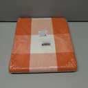 KOZYFLY Buffalo Plaid Rug 27.5x43 Inches Orange and White Checke Rug Halloween Fall Door Mat Cotton Washable Area Rugs Door Mat Outdoor Entrance for Front Porch Entryway Fall Farmhouse