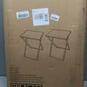 TV Tray Table, Folding Dinner Tray With No Assembly Required, Sturdy Foldable Snack Eating Table for Living Room, 2PCS (White Marble)
