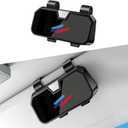 Sunglasses Holder for Car Visor, Universal Glasses Protective Storage Case for BMW 3 4 5 X1 X3 X5 X7 Series M Accessories, Auto Glasses Sun Visor Organizer Box with Sporty 3-Color Logo, Black