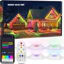 60ft Smart Permanent Outdoor Lights, 30 RGB LED Light Bulbs with APP/Remote Control, IP67 Waterproof Eave Lights for House Roof Garden Christmas Decor