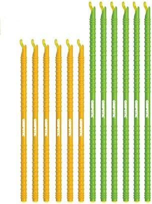GRIPSTIC Bag Sealer - Reusable Chip Bag Clips. Patented. Airtight & Waterproof Seal on Food Storage Bags, Kids Snacks & More. Near Zero Waste. 12ct Large