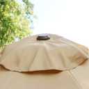 Sunnyglade 9' Patio Umbrella Outdoor Table Umbrella with 8 Sturdy Ribs (Tan), 9 feet diameter, 97.92 inches height