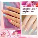 2 x finger secret 7 Colors Ombre Pat Gel Nail Polish Set, ombre pigment palette for nail, Gradient Painting Gel with 100Pcs Nail Sponges for Nail Art DIY can be Painted in Salon or Home Use