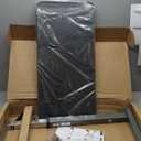 Vaunn Medical Pneumatic Adjustable Overbed Bedside Table with Wheels (Hospital and Home Use) (Black)