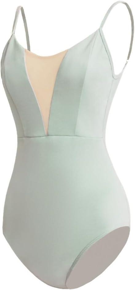 ROYAL SMEELA Womens Camisole Dance Leotards with Adjustable Straps Ballet Leotards for Women Backless Ballet Dance Leotard (Large, Honeydew Green)