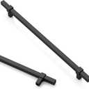 Asidrama 10 Pack 10 inch Matte Black Kitchen Cabinet Handles | Heavy-Duty Solid Zinc, Square, 2 Screw Sizes, 10" Hole Center(254mm), Cupboards, Drawers, Dressers, Furniture, Hardware