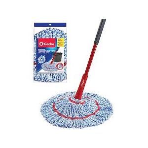 OCedar MicroTwist MAX Microfiber Twist Mop with 1 Extra Refill | Features HandsFree Wringing | Extra Large 18Inch Mop Head | Safe on All Floor Types