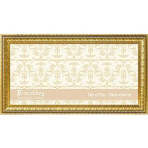 VIOLABBEY 11X22 Picture Frame Gold, Vintage Photo Frame for Wall or Tabletop Display, Classic Design for Office Home Decor, Fits 11X22 Pictures