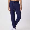 Real Essentials 2 Pack: Women's Ultra-Soft & Warm Fleece Joggers Sweatpants with Pocket, Size M