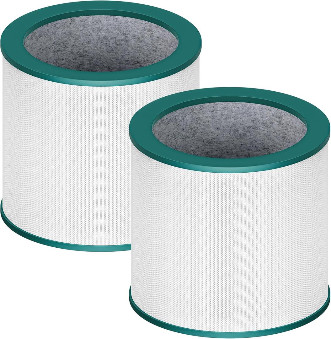 TP01 Filter Replacement for Dyson Tower Purifier Pure Cool Link TP01, TP02, TP03, AM11, BP01, Funmit 360 Combi and Activated Carbon Filter, Compared to Part 968126-03, 2 Pack
