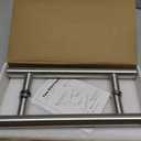 SMARTSTANDARD 12'' Push Pull Sliding Stainless Steel Barn Door Handle, Double-Sided Brushed Nickel Barn Door Handle Set, 1 Pack (Sliver)