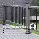 HYPERGIANT 105 Pack 36" Aluminum Deck Balusters, 3/4" Round Railing Spindles with Connectors and Screw, Hollow Metal Balusters for Railing, Black Stair Spindles
