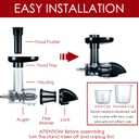 Masticating Juicer Attachment for KitchenAid All Models Stand Mixers, Masticating Juicer, Slow Juicer Attachment for KitchenAid All Models Stand Mixers, Black(Machine/Mixer Not Included)