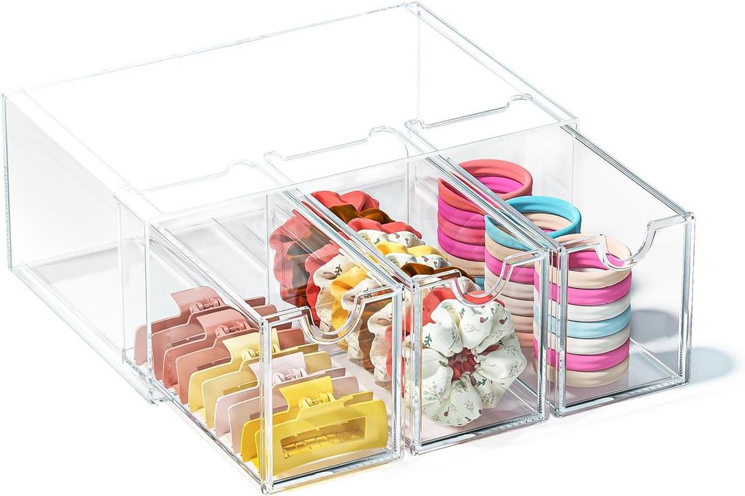 Hair Accessories Organizer for Girls with 3 Drawers Box