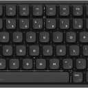 IQUNIX MQ80 Low Profile Mechanical Keyboard for Work and Gaming Tri Mode Wireless Wired CNC Aluminum Hot Swappable RGB Backlit Long Battery Life VIA Support (Black)