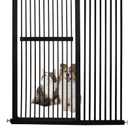 Lumizone Extra Tall Cat Gate 61.02" High Pressure Mounted Extra Wide 46.65"-50.78" (17Sizes) 1.37" Gap No Drilling Auto-Close Tall Pet Gate for Dogs (Black, 46.65"-50.78" W)